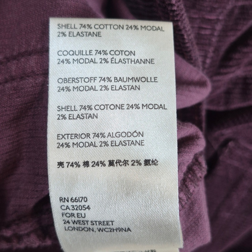 Pilcro Anthropologie Pants Womens 27 Burgundy Corduroy Trouser Bootcut Stretch - Picture 6 of 10